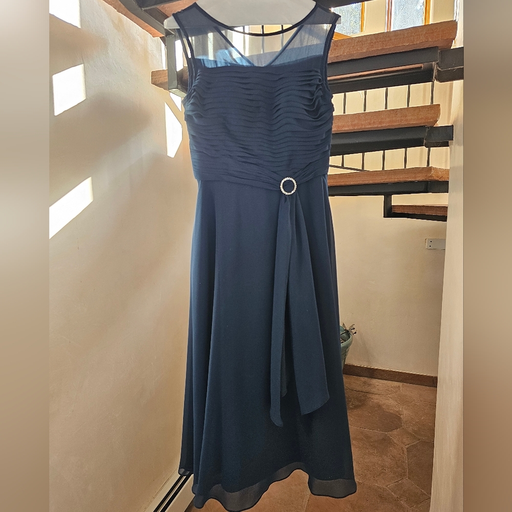Azazie Naomi Dress in Dark Navy Size a8